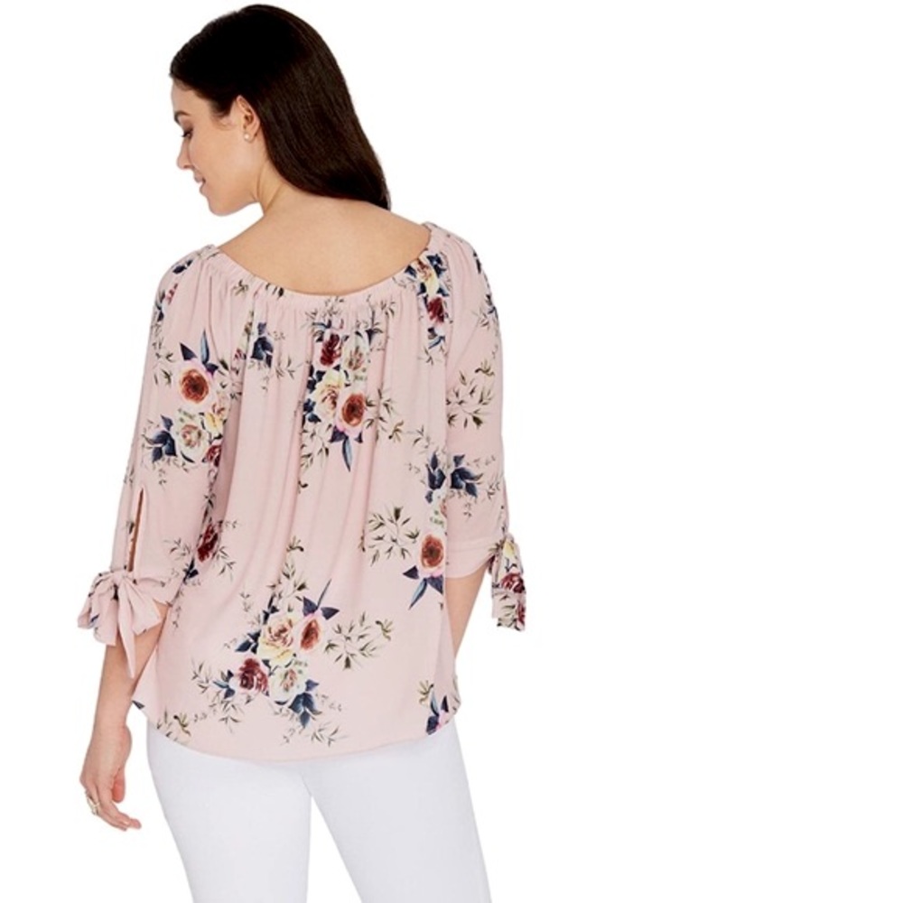 Blush Pink & Floral Blouse by Charlie B